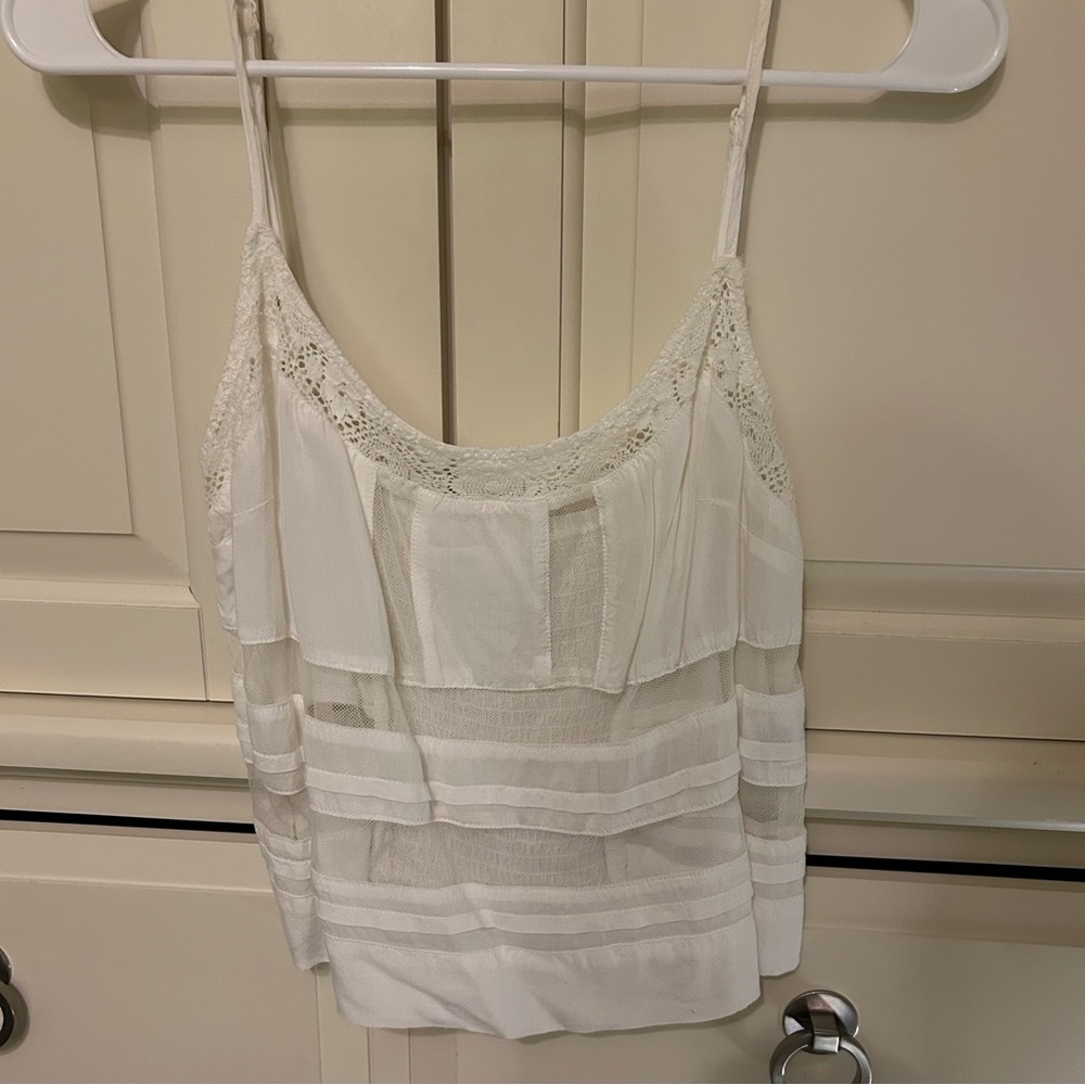 Millau White Lace Camisole Top